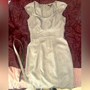 XOXO midi dress w/ belt. US juniors size 5/6. Gray. Very good condition.